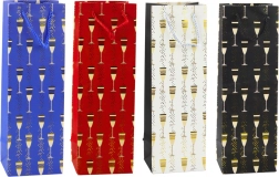 Poklon-vrećica za bocu s motivom čaša 36 × 12 × 10 cm