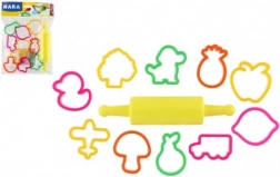 Izrezivači za modelinu NARA s plastičnim valjkom - 11 kom