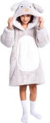Cozy Noxxiez topla televizijska deka s kapuljačom Zec za djecu 7–12 godina