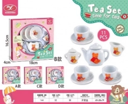 Keramički set za čaj s cvjetnim motivom za djecu