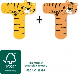 Drveno slovo T s tigrom small foot