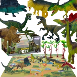 Set figurica dinosaura 16 kom s podlogom za igru od filca i koferčićem WOOPIE