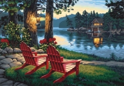 Norimpex dijamantno slikanje Sjedenje uz jezero 30 × 40 cm