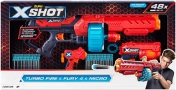 Set blastera X-Shot Excel Turbo Fire + Fury 4 + Micro
