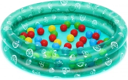 Nafukavajući bazenčić s lopticama 91 × 20 cm BESTWAY + 50 loptica – Zelena