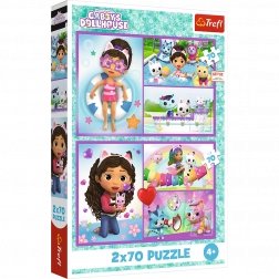 Puzzle Gabby Gabinina čarobna kućica 2-u-1, 2x70 dijelova