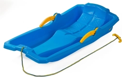 Plastične saonice s kočnicama Baby Mix Karol plave