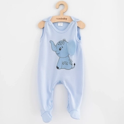 Dječje pamučne benkice New Baby Happy Elephant plave 56 (0–3 mj)