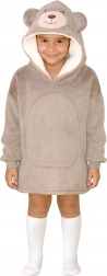 Topla dekica s kapuljačom u stilu medvjeda za djecu 3–6 godina Cozy Noxxiez