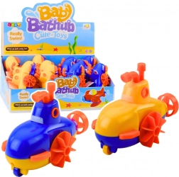 Zategnuta igračka za kupanje podmornica žuto-plava