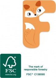 Malo Drveno slovo F s lisicom za dječju sobu