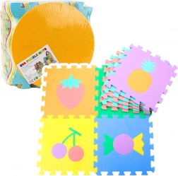 Meka edukativna EVA pjenasta podloga – voće i slatkiši, 16 dijelova