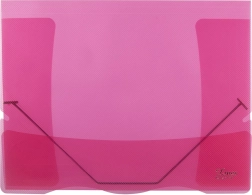 Prozirna mapa s gumicom Lines crvena