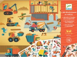 Set s prijenosnim sličicama Automobili Djeco