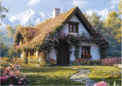 puzzle koliba u dolini 100 XL dijelova