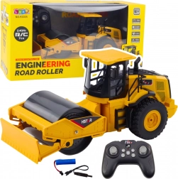 Daljinski upravljani građevinski valjak žuti