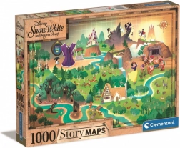 Puzzle sa 1000 dijelova - Snjeguljica Story Maps od Clementoni