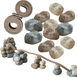 Elastična staza s gumenim građevnim kockama 42 kom