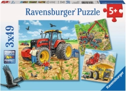 Ravensburger puzzle veliki strojevi 3x49 dijelova