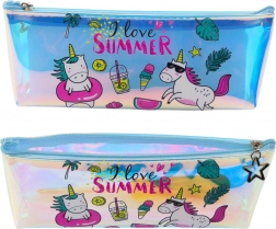 Holografska dječja pernica s motivom Jednoroga za ljeto