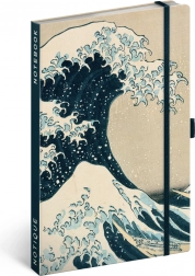 Bilježnica NOTIQUE Katsushika Hokusai 13 × 21 cm, točkasta