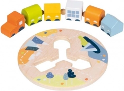 goki provlačni drveni vlakić s pet vagona