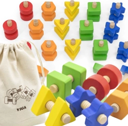 VIGA Šareni oblici i vijci za djecu