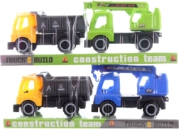 Set građevinskih vozila s utovarivačem i dizalicom