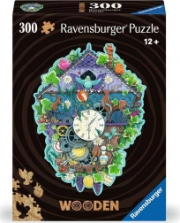 Drvene konturirane puzzle s kukavičjim satom 300 dijelova Ravensburger