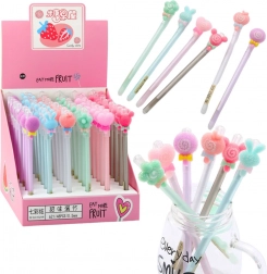 Gel olovka s gumicom i dekorativnim čepom