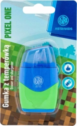 Šiljilo s gumicom 2u1 ASTRA Pixel One
