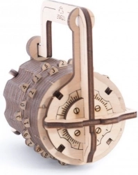 Ugears 3D puzzle brojčana brava – mehanička drvena slagalica