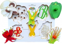 Drvene slagalice pločice Povrće