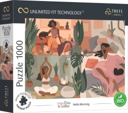 Slagalica TREFL UFT Yoga, Cats & Coffee Dobro jutro 1000 dijelova