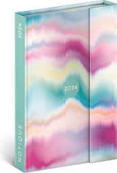 Tjedni magnetski planer 2024 batik, 11 × 16 cm