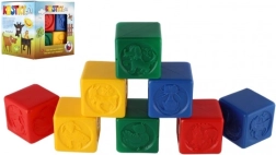 Šarene plastične kocke za djecu sa životinjama, set od 8 kom