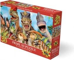 3D puzzle Nasmiješeni dinosauri, 100 dijelova