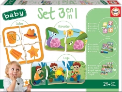 Educa Dječji puzzle set: Boje, Slijedovi i Suprotnosti 3u1