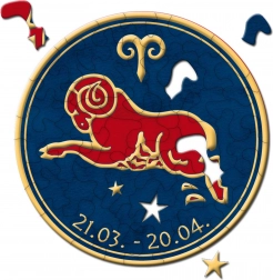 CURIOSI okrugle puzzle Zodijak – Ovan, 33 dijelova