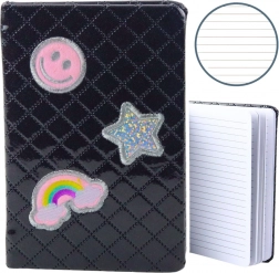 Bilježnica s našivcima crna B6 80 stranica