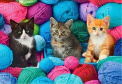 Slagalica 1000 dijelova Mačke u vunenim klupkima