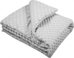 Dječja deka od minky s punjenjem NEW BABY, siva 80 × 102 cm