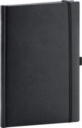 Linirani notes NOTIQUE Aprint crni 15 x 21 cm