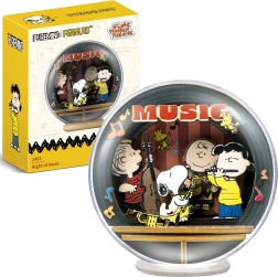 Puremind drveni 3D model SNOOPY PEANUTS u kugli – noćni koncert DIY puzzle
