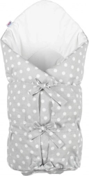 Klasična vezna povijalica New Baby siva s točkicama
