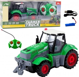 Zeleni daljinski upravljani traktor 1:24