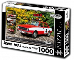 Puzzle retro aut Škoda 105 S Follow Me 1980 1000 dijelova