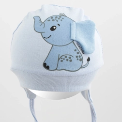 Pamučna bebi kapica New Baby Happy Elephant plava