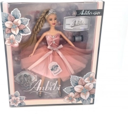 Lutka u ružičastoj haljini 30 cm