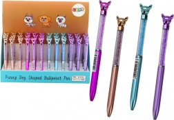 Kemijska olovka s psićem i kamenčićima, plava tinta 0,7 mm